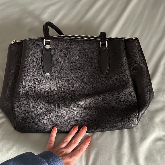 Kate Spade Monet three compartment tote bag - black leather‎ - Picture 5 of 5